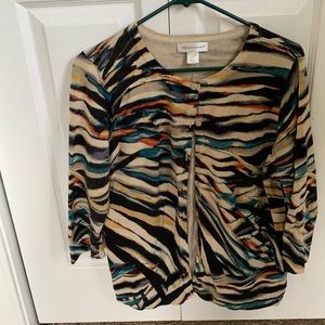 Christopher and Banks multi colored cardigan sweater.